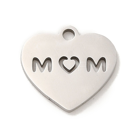 Mother's Day 201 Stainless Steel Charms STAS-E217-14P-1