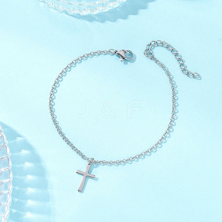 304 Stainless Steel Cable Chain Bracelets BJEW-JB13248-1