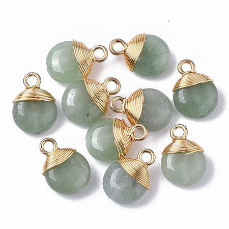 Natural Green Aventurine Pendants G-S359-021C-1