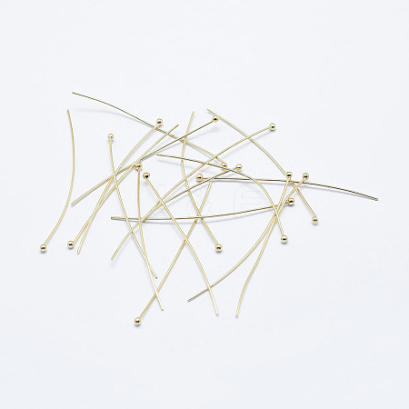 Brass Ball Head Pins X-KK-G331-10-0.6x45-NF-1