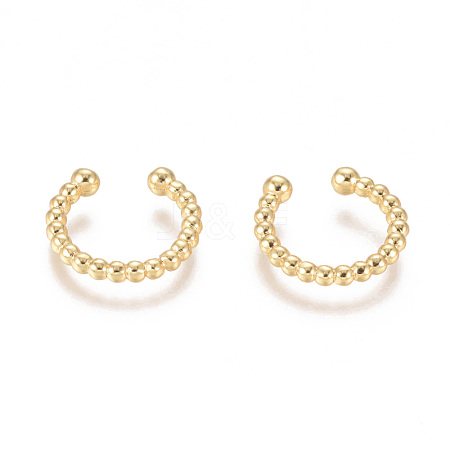 Brass Cuff Earrings EJEW-L244-02G-1