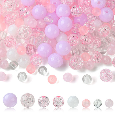 DIY Round Acrylic Beads Bracelets Making Kits DIY-FS0007-02B-1
