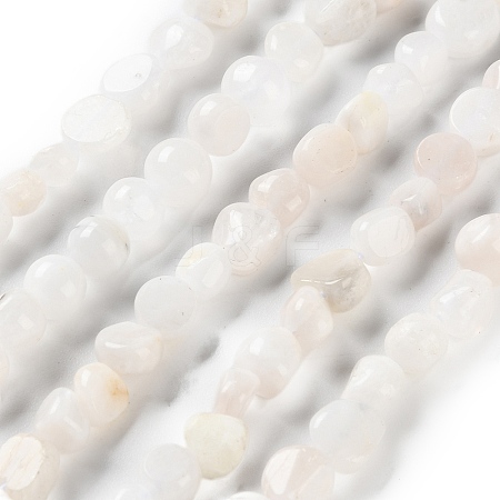 Natural Rainbow Moonstone Beads Strands G-P497-01C-63-1