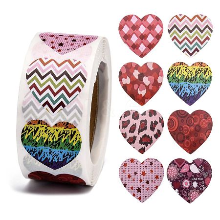 Heart Shaped Stickers Roll DIY-K027-A03-1