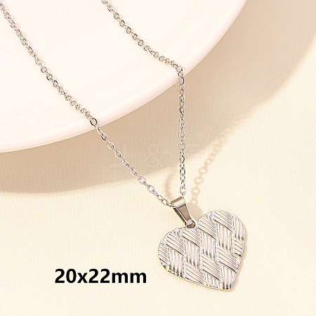 Stainless Steel Heart-Shaped Necklace Jewelry Luxury DIY Accessories PVD Vacuum Plating ZC7092-1-1