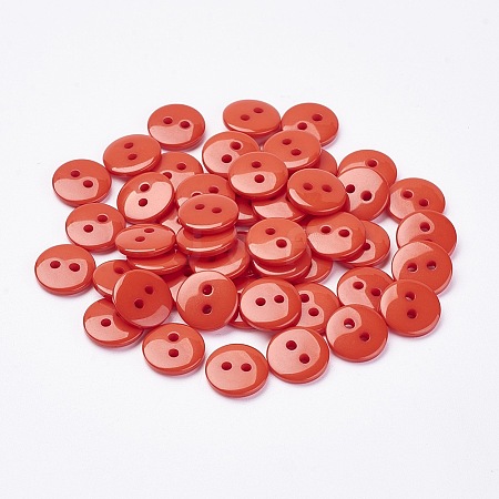 2-Hole Flat Round Resin Sewing Buttons for Costume Design LS-BUTT-E119-34L-08-1