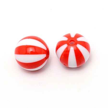 Opaque Acrylic Beads SACR-WH0002-12A-1