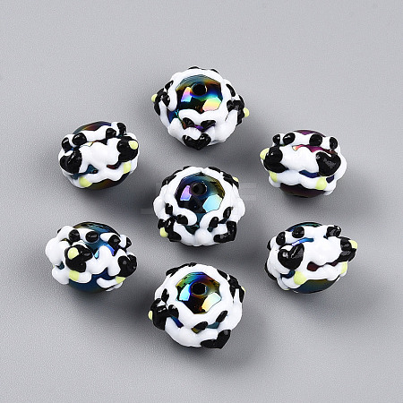 Opaque Acrylic Beads SACR-YW0002-01E-1