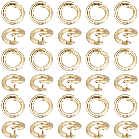 Brass Twister Clasps KK-BBC0025-17A-G-1