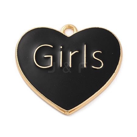 Alloy Enamel Pendants ENAM-M009-02B-02G-1