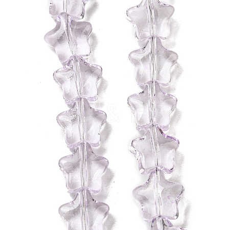 Baking Paint Transparent Glass Beads Strands DGLA-A07-T8mm-KD02-1