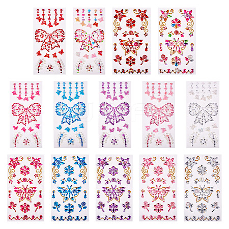 14Sheets 14 Colors Plastic Sticker FIND-TA0005-03-1