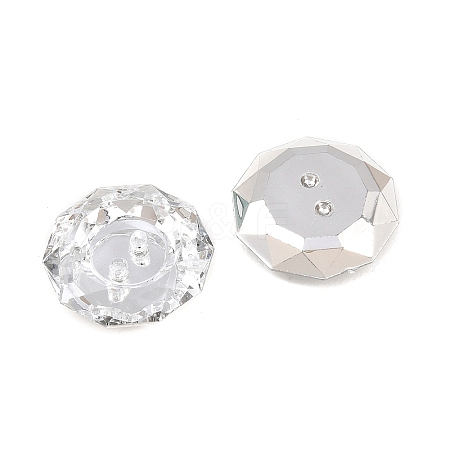 Acrylic Rhinestone Buttons X-BUTT-J003-01-1