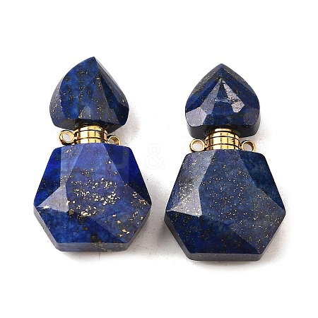Dyed Natural Lapis Lazuli Perfume Bottle Pendants G-L623-12G-04-1