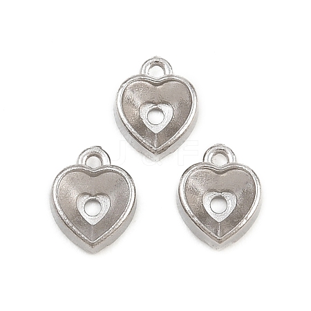 304 Stainless Steel Charm Rhinestone Settings SA-CBAC865-06D-P-1