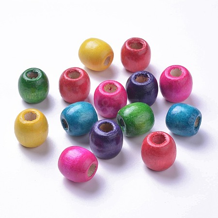 Dyed Natural Wood Beads X-WOOD-Q007-16mm-M-LF-1