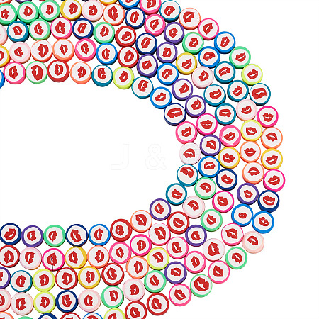 Handmade Polymer Clay Beads CLAY-CD0001-06-1