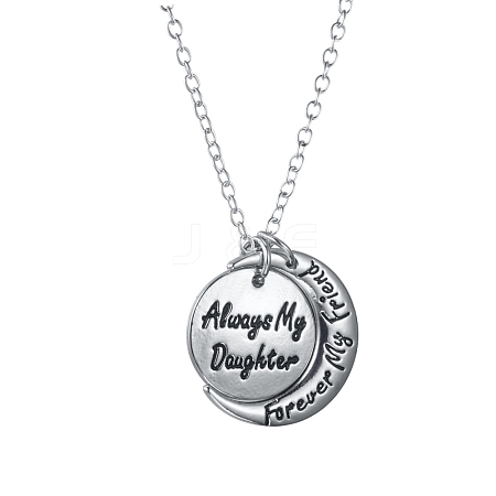 Alloy Pendant Necklaces NJEW-K121-03P-1