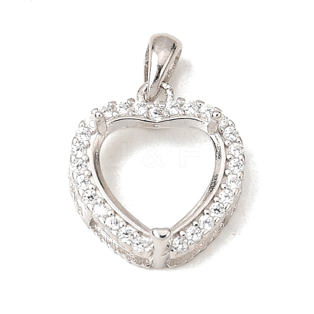 925 Sterling Silver Pendant Cabochon Settings STER-B005-18P-1