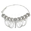 Ethnic Style Alloy Crystal Rhinestone Coin Link Chain Tassel Waist Belly Chains for Dancer FS-WG3C509-02-3