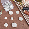 16Pcs 4 Styles 1-Hole Alloy Shank Buttons BUTT-HY0001-16MG-4
