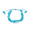 Handmade Glass Seed & SyntheticTurquoise Chip Beads Braided Bead Bracelets BJEW-MZ00250-02-2