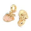 Rack Plating Alloy Enamel Drink European Dangle Charms FIND-B034-48G-01-2