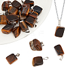 20Pcs Natural Tiger Eye Pendants G-BBC0001-50C-1