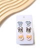 Baking Paint Acrylic Dog Stud Earrings for Women PW-WG92DC8-01-3