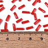 Baking Paint Glass Twist Bugle Beads SEED-C004-02Q-4