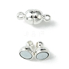 10Pcs Round Brass Magnetic Clasps with Loops KK-FS0001-34S-3