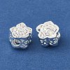 Flower Rack Plating Brass Micro Pave Cubic Zirconia Beads KK-S399-02C-2