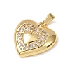 Valentine's Day Brass Micro Pave Cubic Zirconia Pendants CU-H001-02D-G-2