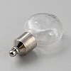Clear Glass Bottle Pendants GLAA-WH0035-33B-2