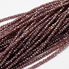 Faceted Rondelle Half Rainbow Plated Electroplate Glass Beads Strands X-EGLA-M006-2mm-A11-1
