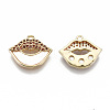 Brass Micro Clear Cubic Zirconia Pendants KK-N231-169B-NF-2