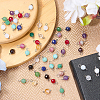 24Pcs Natural Gemstone Birthstone Pendants PALLOY-SW00119-6