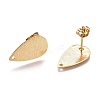 Brass Stud Earrings Findings KK-O123-D-1