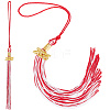 Polyester Graduation Tassel Pendant Decorations AJEW-WH20020-078E-1