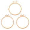 Plastic Imitation Bamboo Cross Stitch Embroidery Hoops TOOL-TADJ0001-03C-1