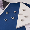 80Pcs 8 Style Zinc Alloy European Beads TIBEB-KS0001-05-5