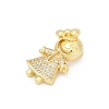 Brass Micro Pave Cubic Zirconia Pendants KK-D317-104G-2