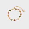 Fashionable Stainless Steel Enamel Daisy Link Bracelet for Women GH7959-4-1