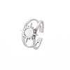 201 Stainless Steel Open Cuff Finger Ring Enamel Settings LS-STAS-S119-159B-P-3