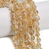 Heated Natural Citrine Beads Strands X-G-C293-A03-8mm-1