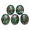 Synthetic Gold Line Imperial Jasper Cabochons G-R457-02E-1