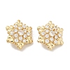 Rack Plating Brass Micro Pave Clear Cubic Zirconia Buttons KK-K293-11G-1