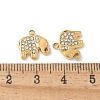 304 Stainless Steel Rhinestone Pendants STAS-Z122-49G-3