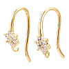 Brass Micro Pave Cubic Zirconia Earring Hooks X-KK-T063-015-NF-2