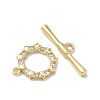 Star Brass Micro Pave Clear Cubic Zirconia Toggle Clasps KK-G548-27G-3